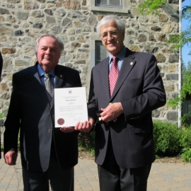 Ex et nouveau presidents de Minta Saint-Bruno:  Dr Maurice Falardeau et M. Bruno Goulet