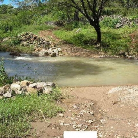 Emplacement du futur pont à Guanijiquil projet de 2008